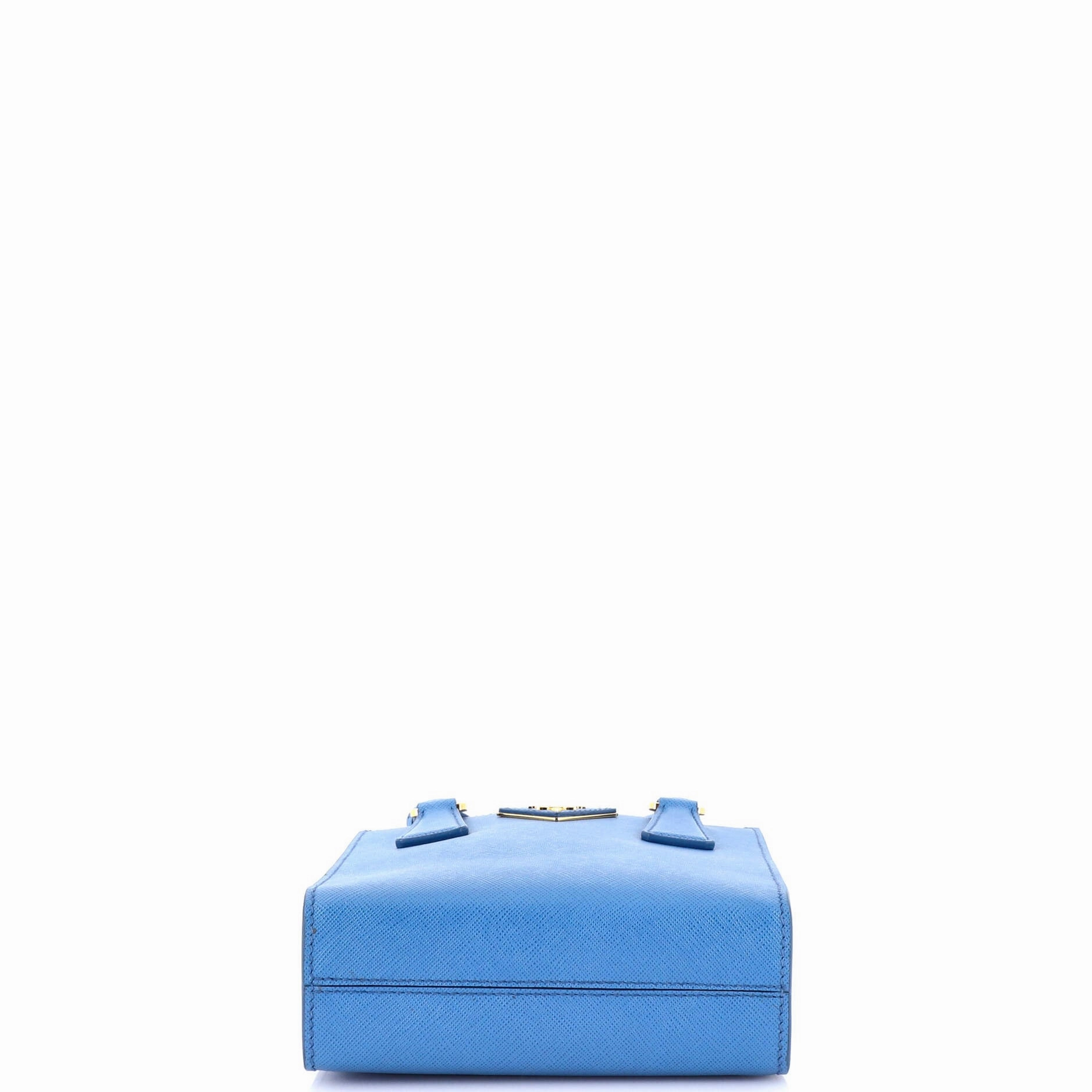 Lux Convertible Shopper Tote Saffiano Leather Mini