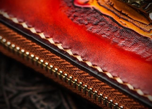 Mah???k???la Leather Brown Small Biker Wallet Mens Cool billfold Chain Wallet Trucker Wallet with Chain
