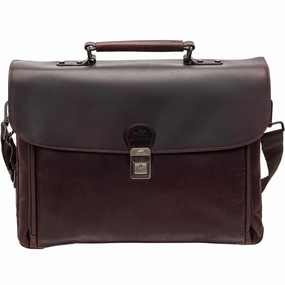 Mancini Buffalo Buffalo Double Compartment Briefcase for 15.6 Laptop