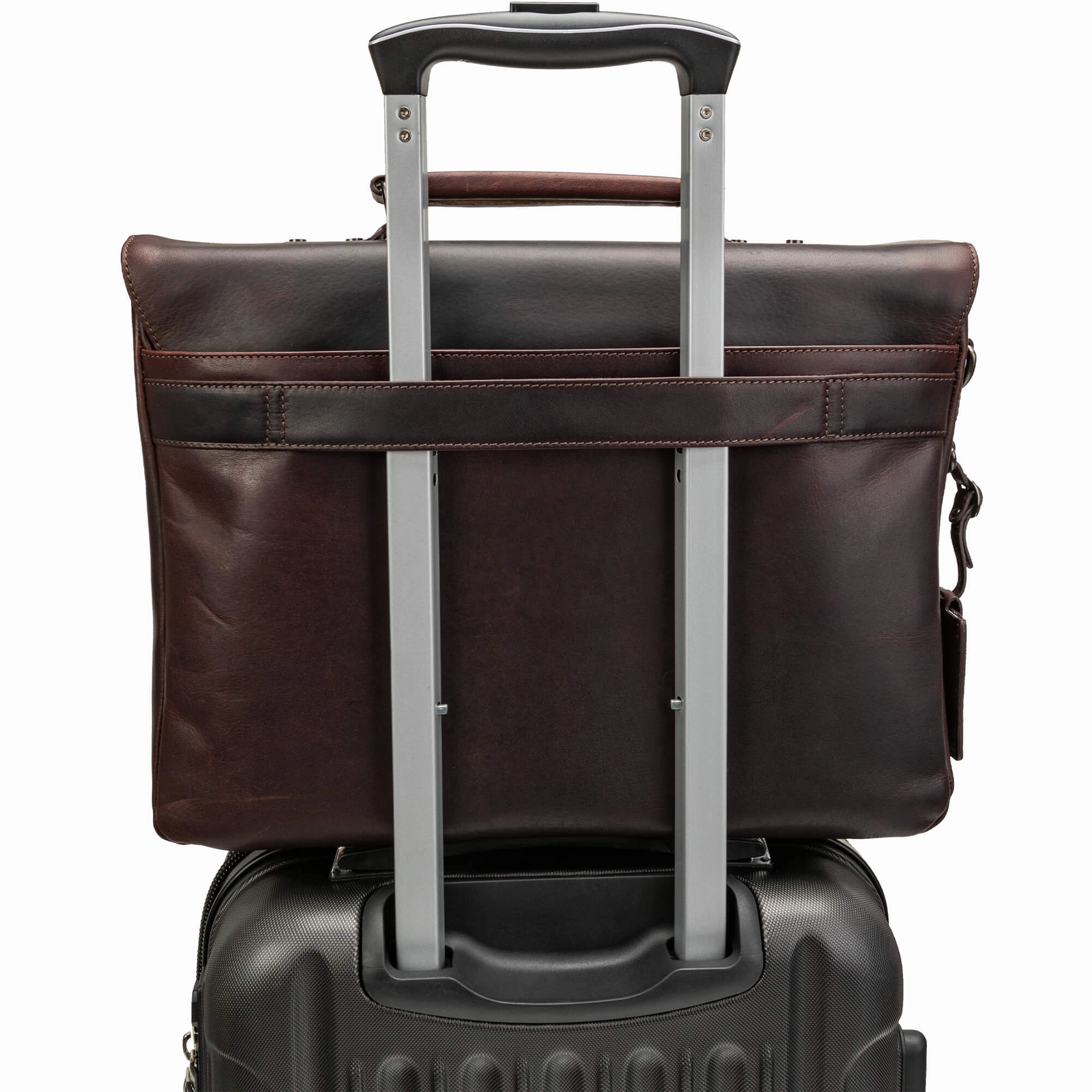 Mancini Buffalo Buffalo Double Compartment Briefcase for 15.6 Laptop