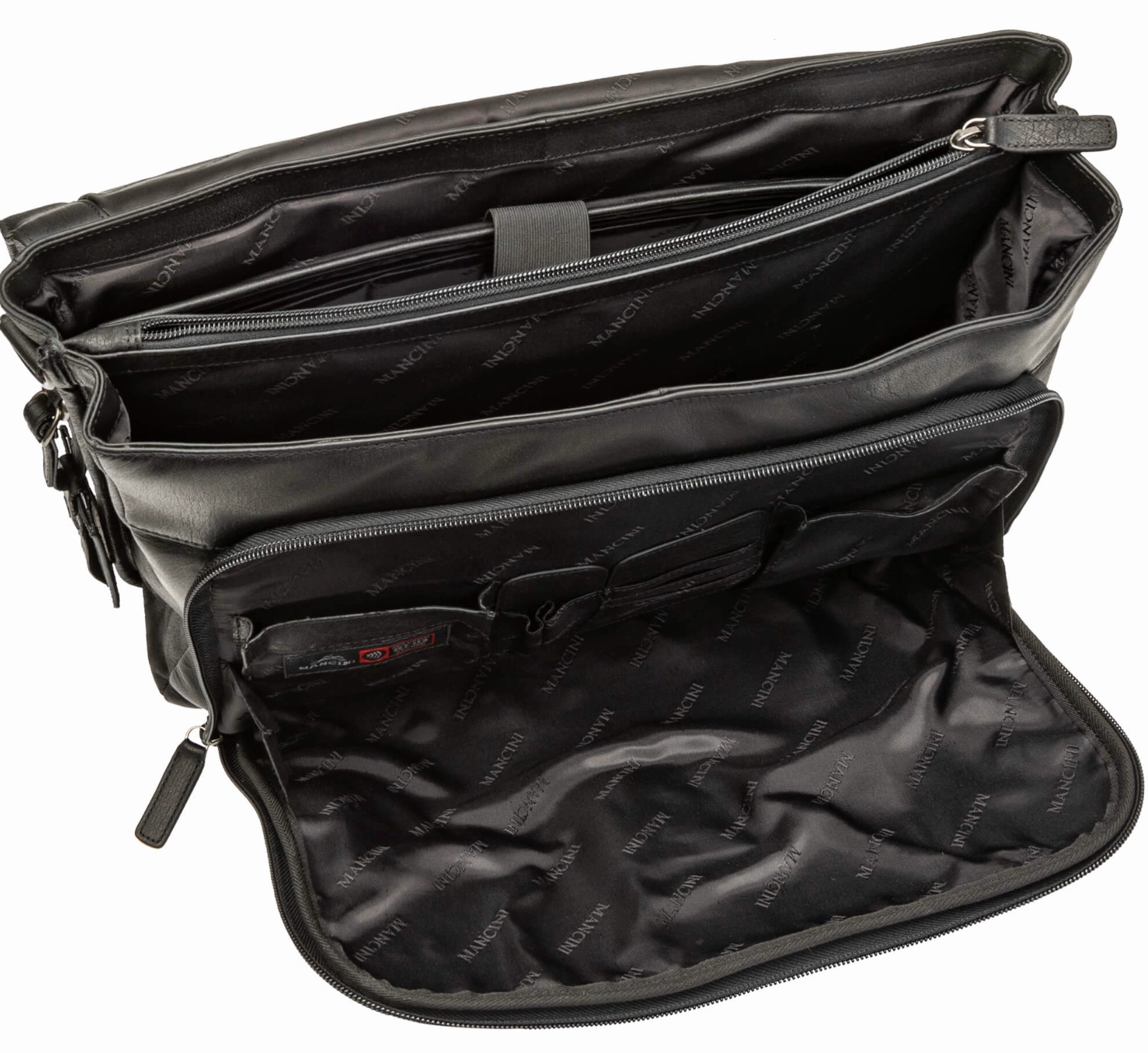 Mancini Buffalo Buffalo Double Compartment Briefcase for 15.6 Laptop