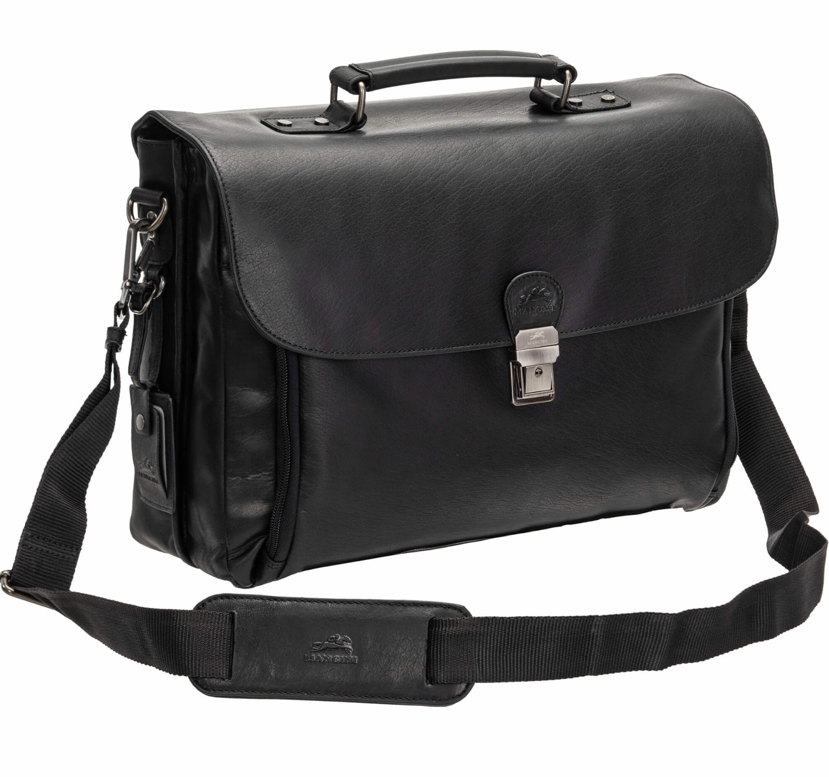 Mancini Buffalo Buffalo Double Compartment Briefcase for 15.6 Laptop