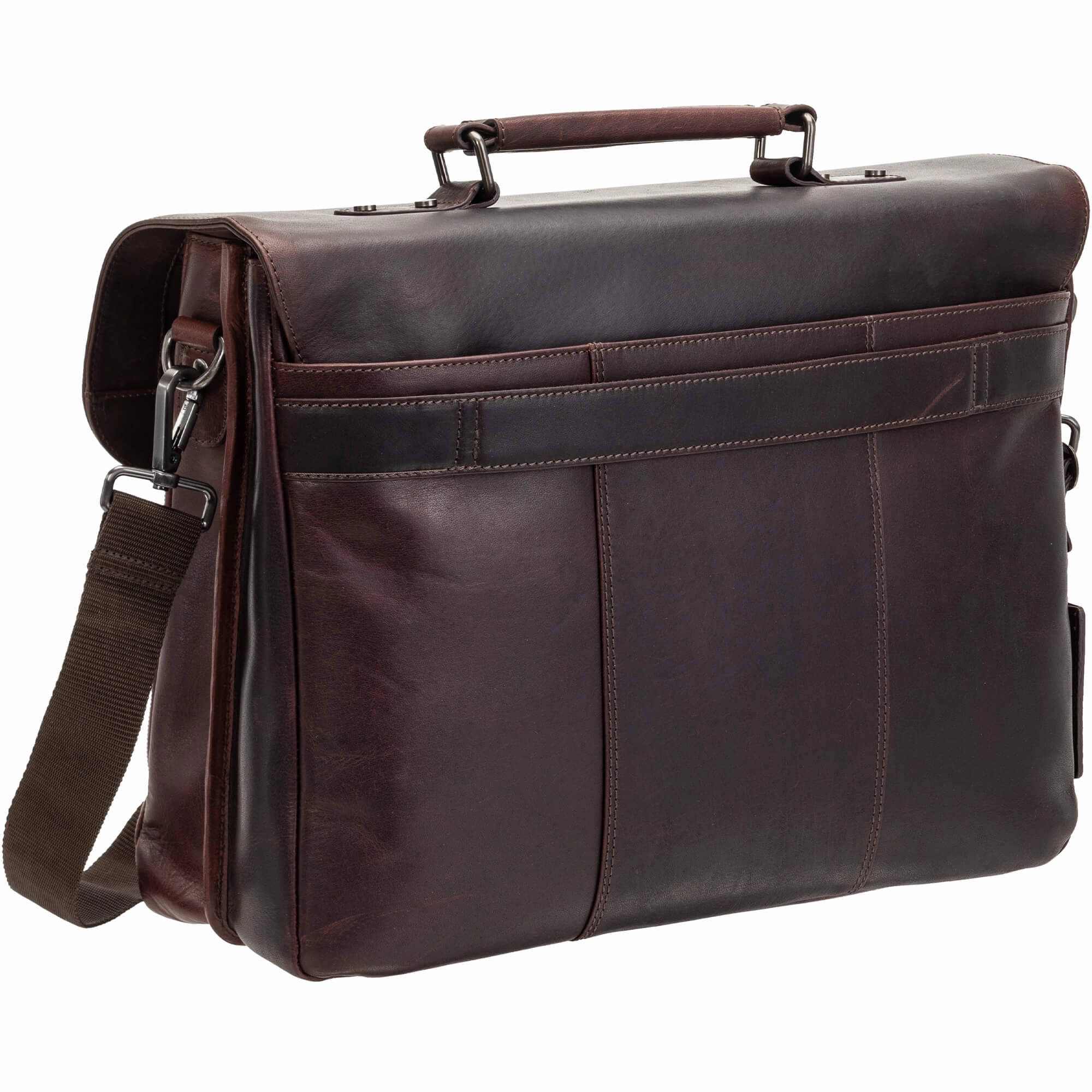 Mancini Buffalo Buffalo Double Compartment Briefcase for 15.6 Laptop