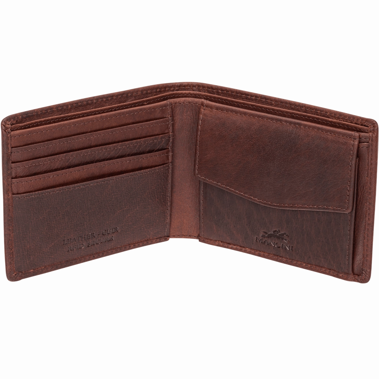 Mancini BUFFALO RFID Secure Wallet with Coin Pocket