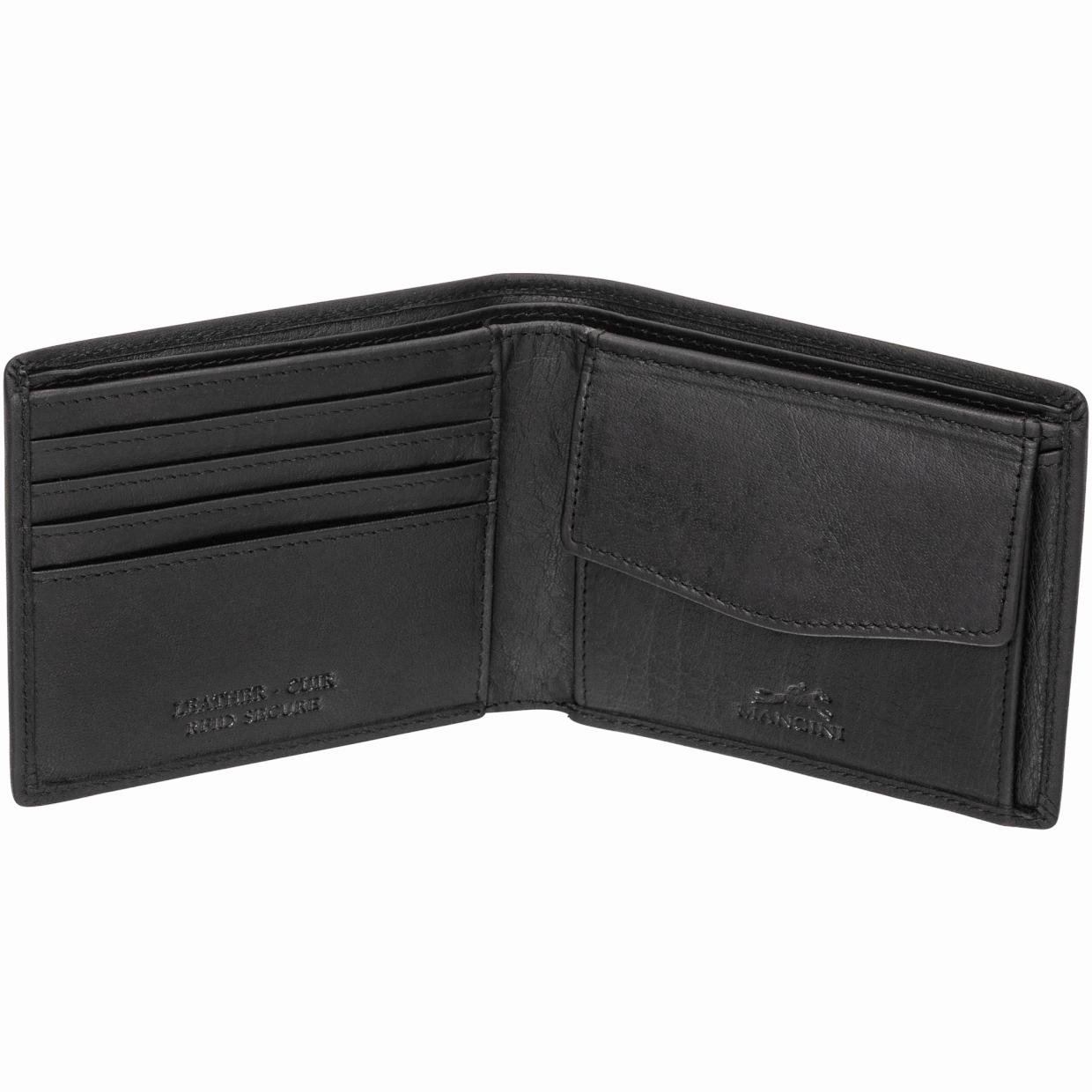 Mancini BUFFALO RFID Secure Wallet with Coin Pocket