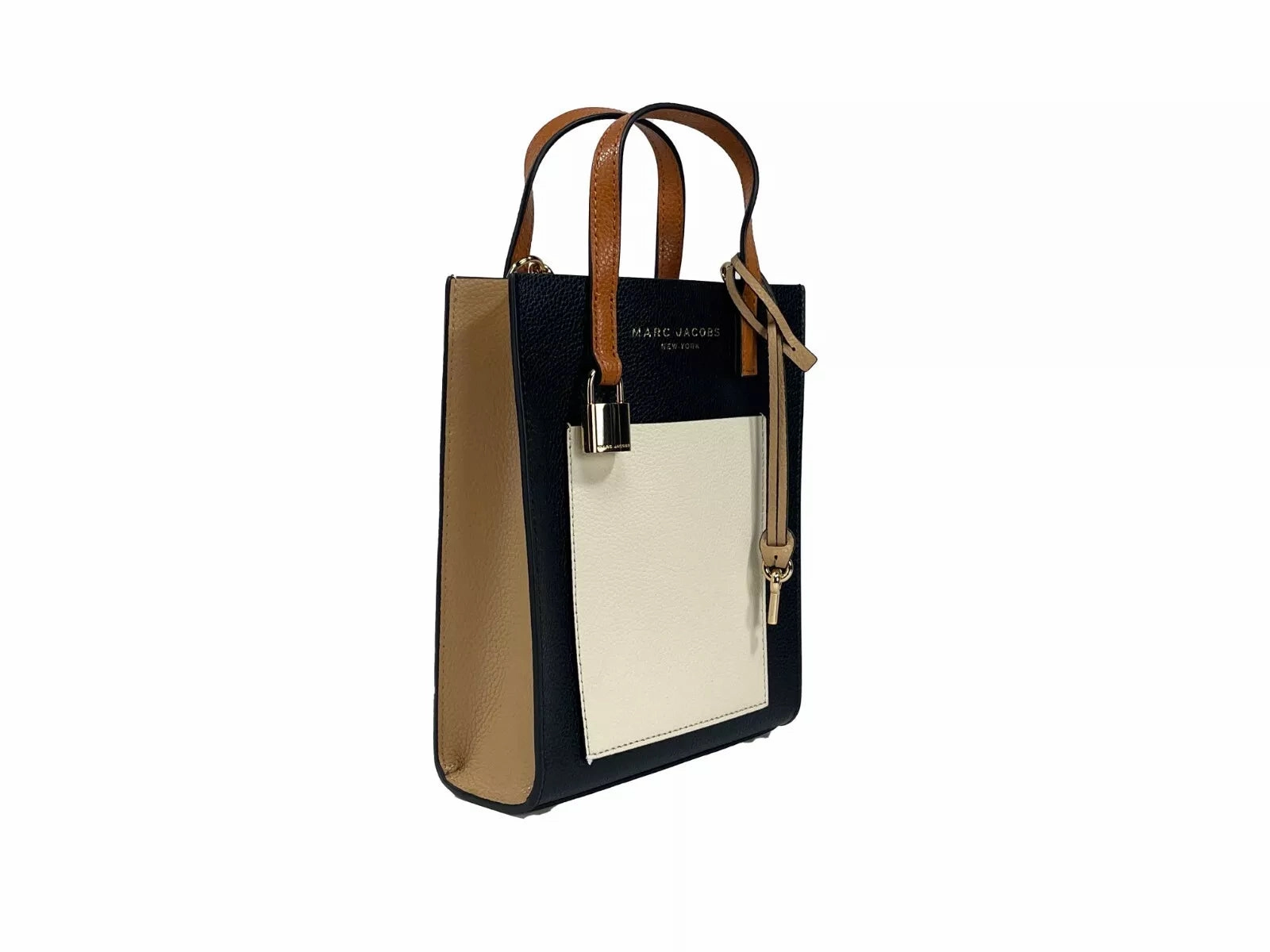 Marc Jacobs Micro Grind Leather Crossbody Bag Smoke Almond