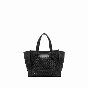 Marcella Raffia And Leather Crochet Handbag