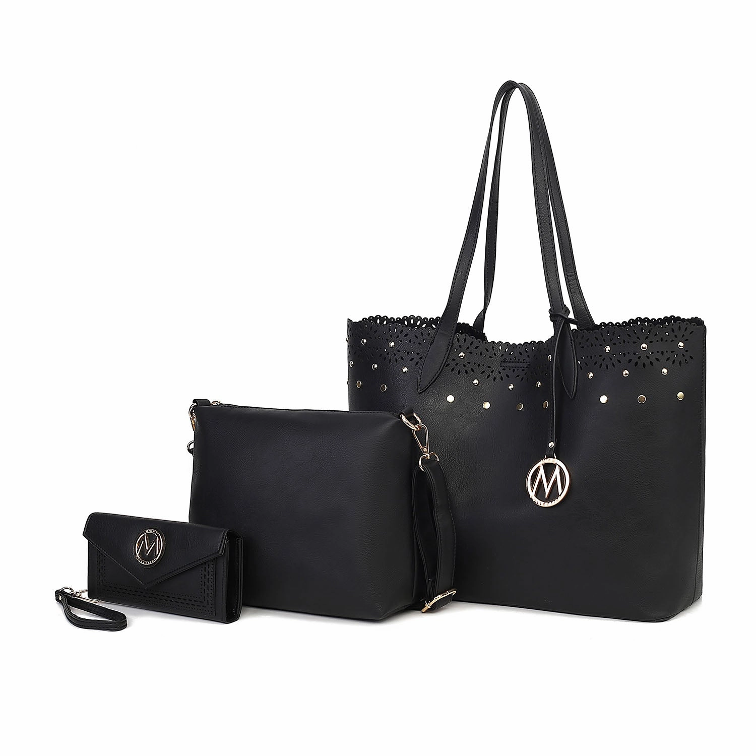Mariahna 3-Piece Set  Shopper Tote Bag, Crossbody Purse, and Matching Wallet for Women Set by Mia K