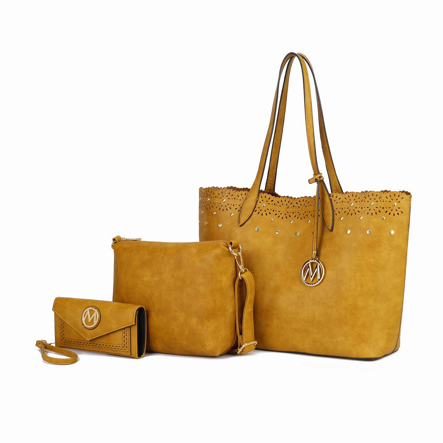 Mariahna 3-Piece Set  Shopper Tote Bag, Crossbody Purse, and Matching Wallet for Women Set by Mia K
