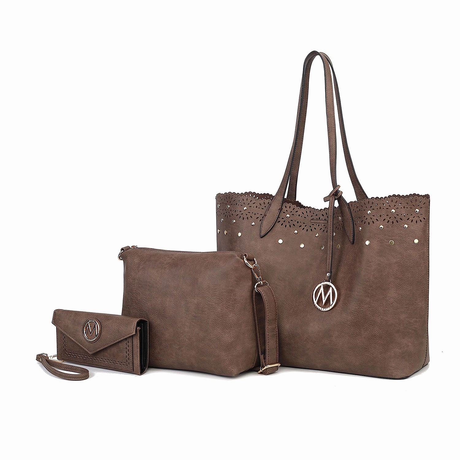 Mariahna 3-Piece Set  Shopper Tote Bag, Crossbody Purse, and Matching Wallet for Women Set by Mia K
