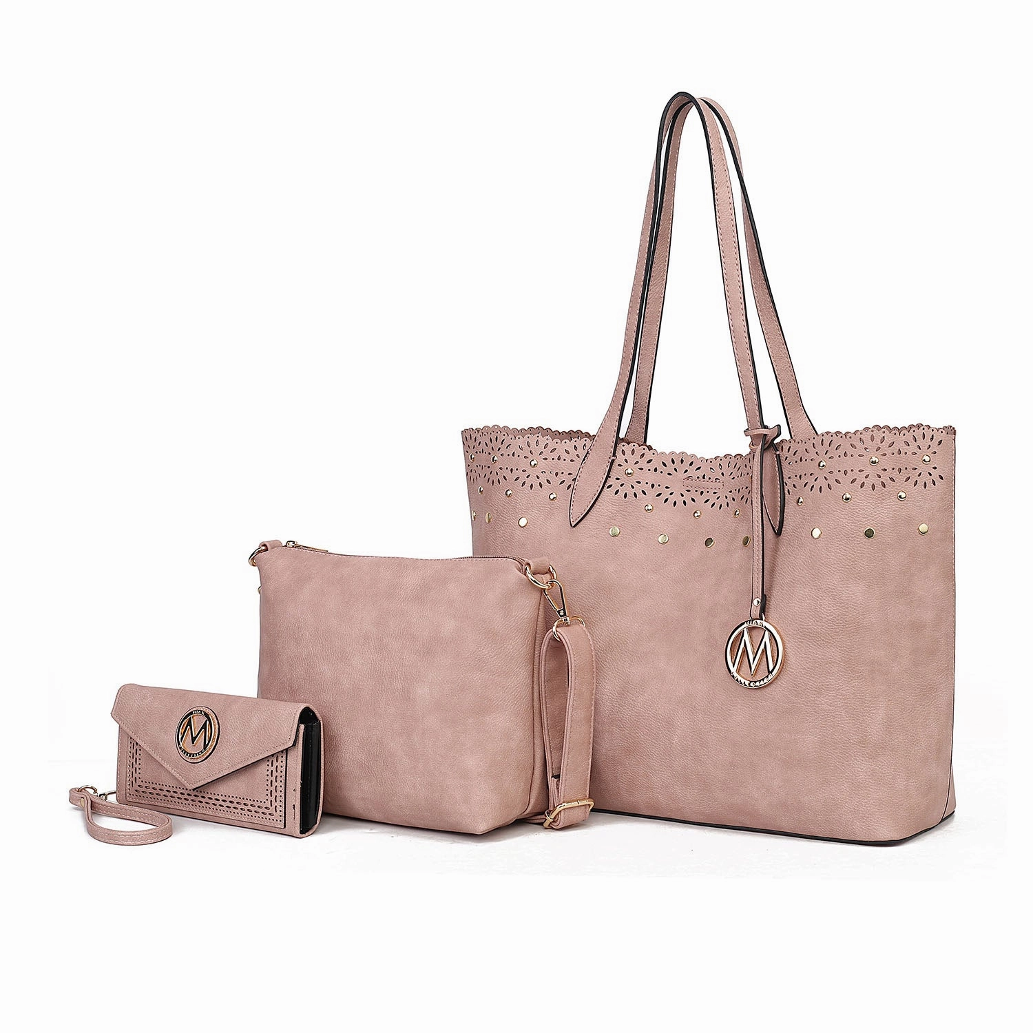 Mariahna 3-Piece Set  Shopper Tote Bag, Crossbody Purse, and Matching Wallet for Women Set by Mia K