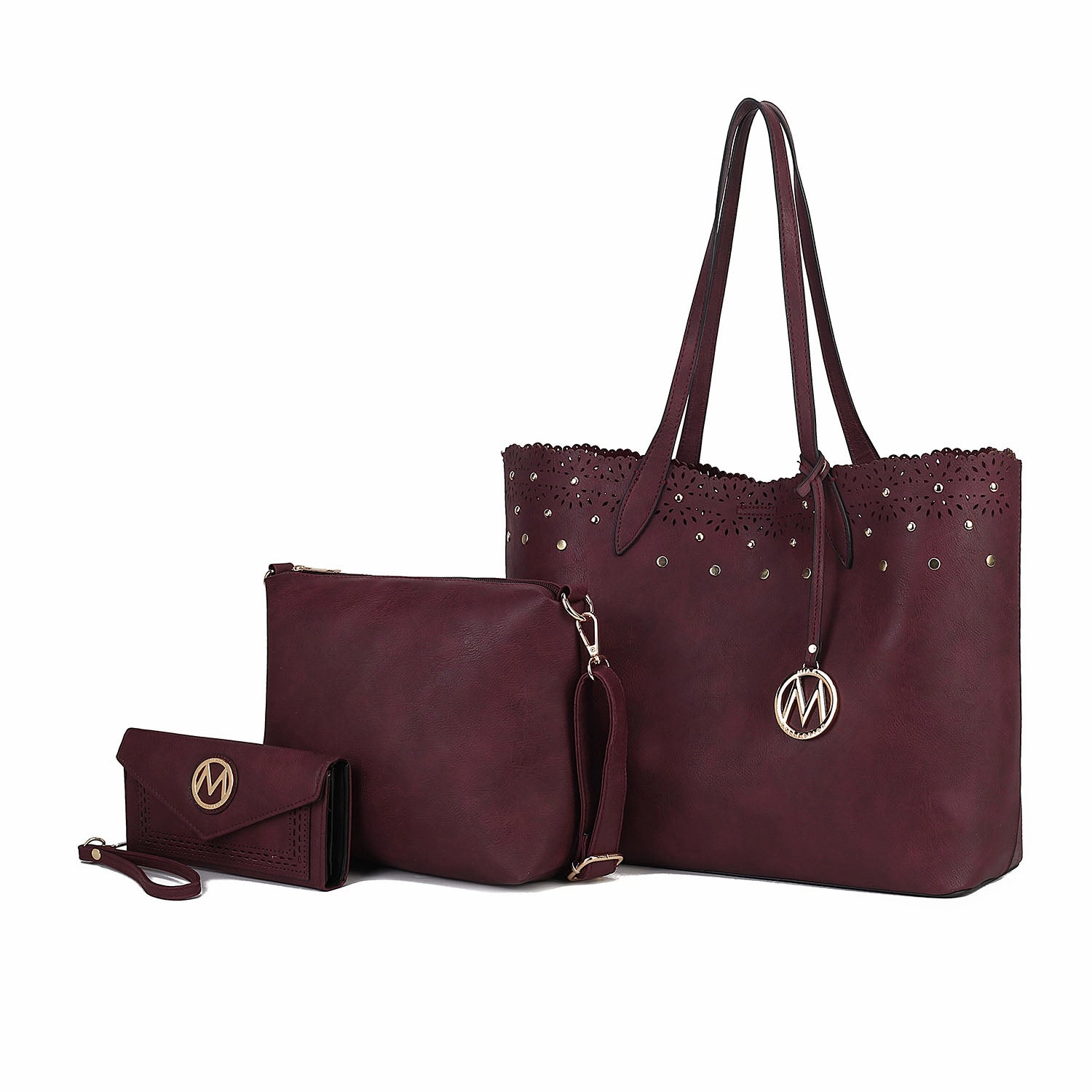 Mariahna 3-Piece Set  Shopper Tote Bag, Crossbody Purse, and Matching Wallet for Women Set by Mia K