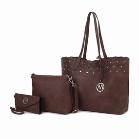 Mariahna 3-Piece Set  Shopper Tote Bag, Crossbody Purse, and Matching Wallet for Women Set by Mia K