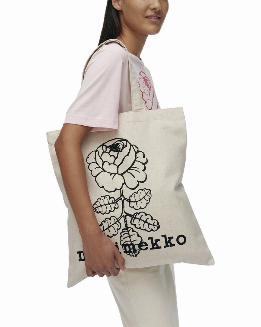 Marimekko Vankka Vihkiruusu Placement Shopper Tote