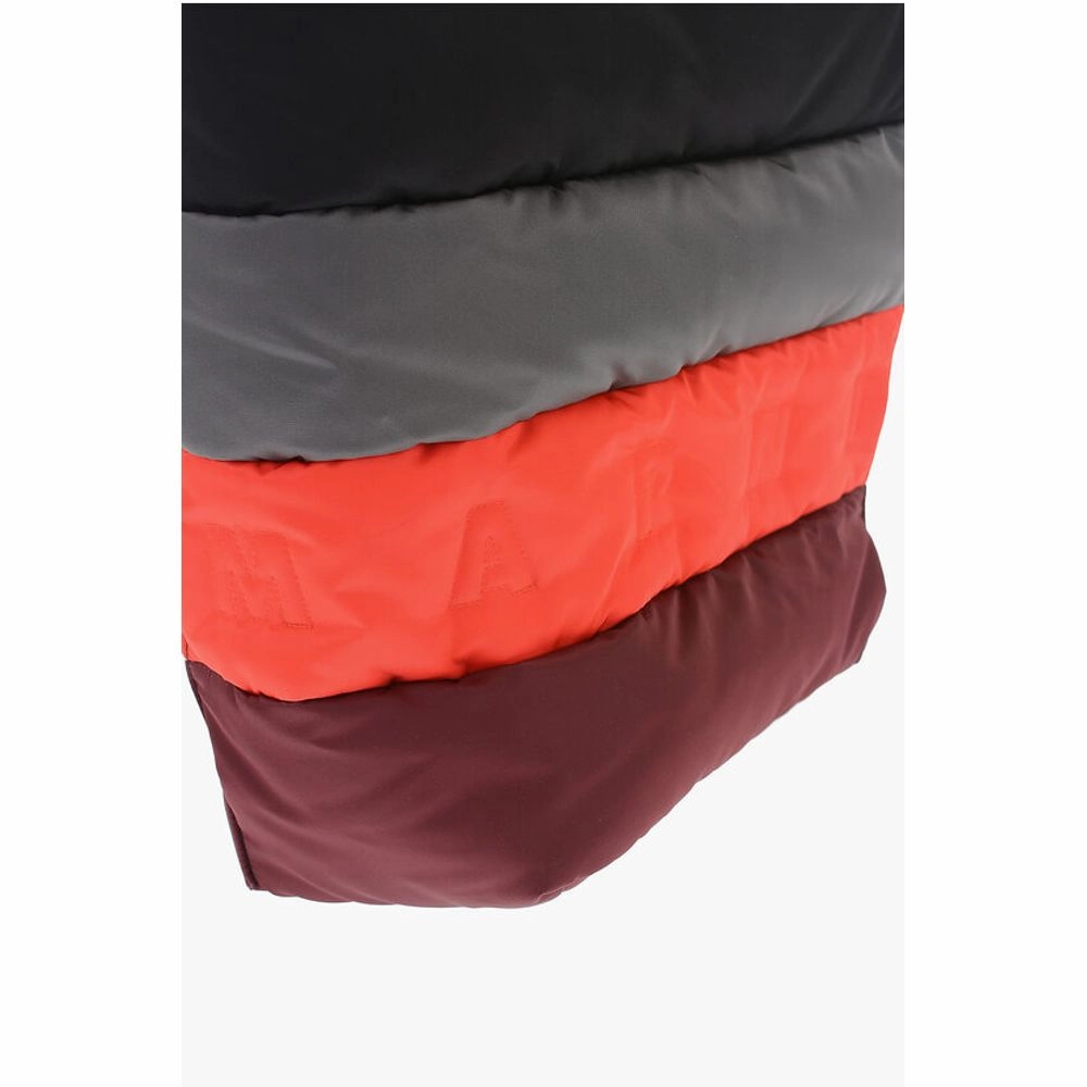 Marni Color Block Leather and Fabric Tote Women's Bag