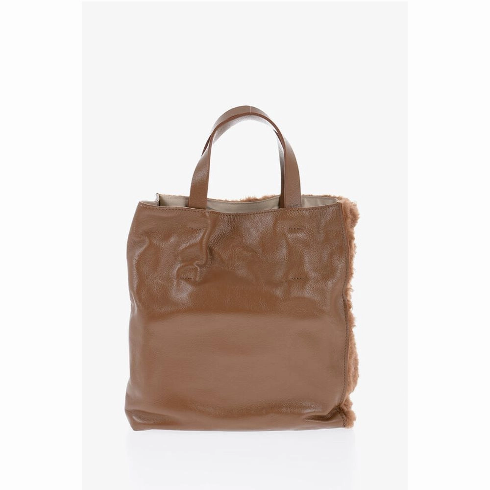 Marni Shearling Detailing MUSEO Mini Tote Women's Bag