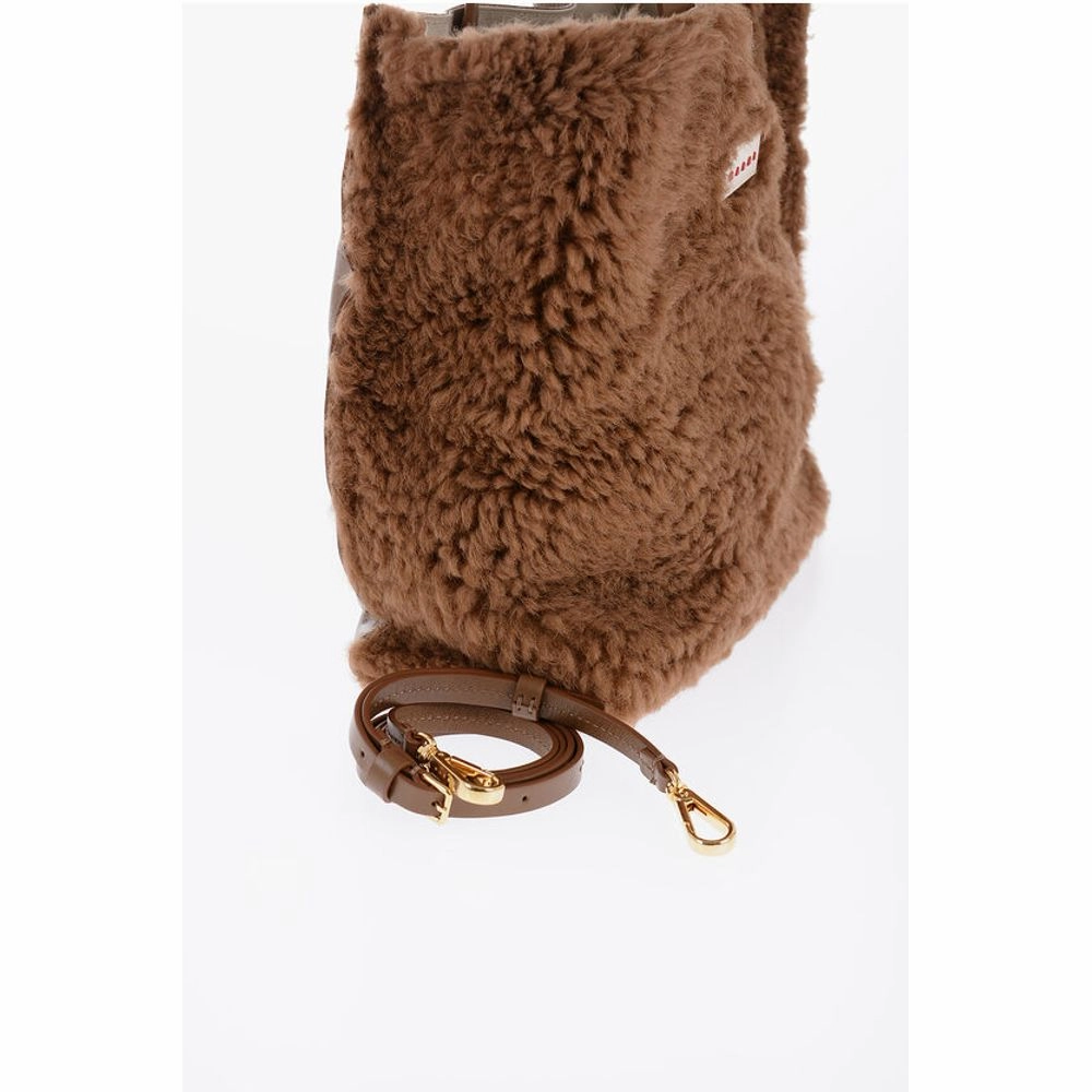 Marni Shearling Detailing MUSEO Mini Tote Women's Bag