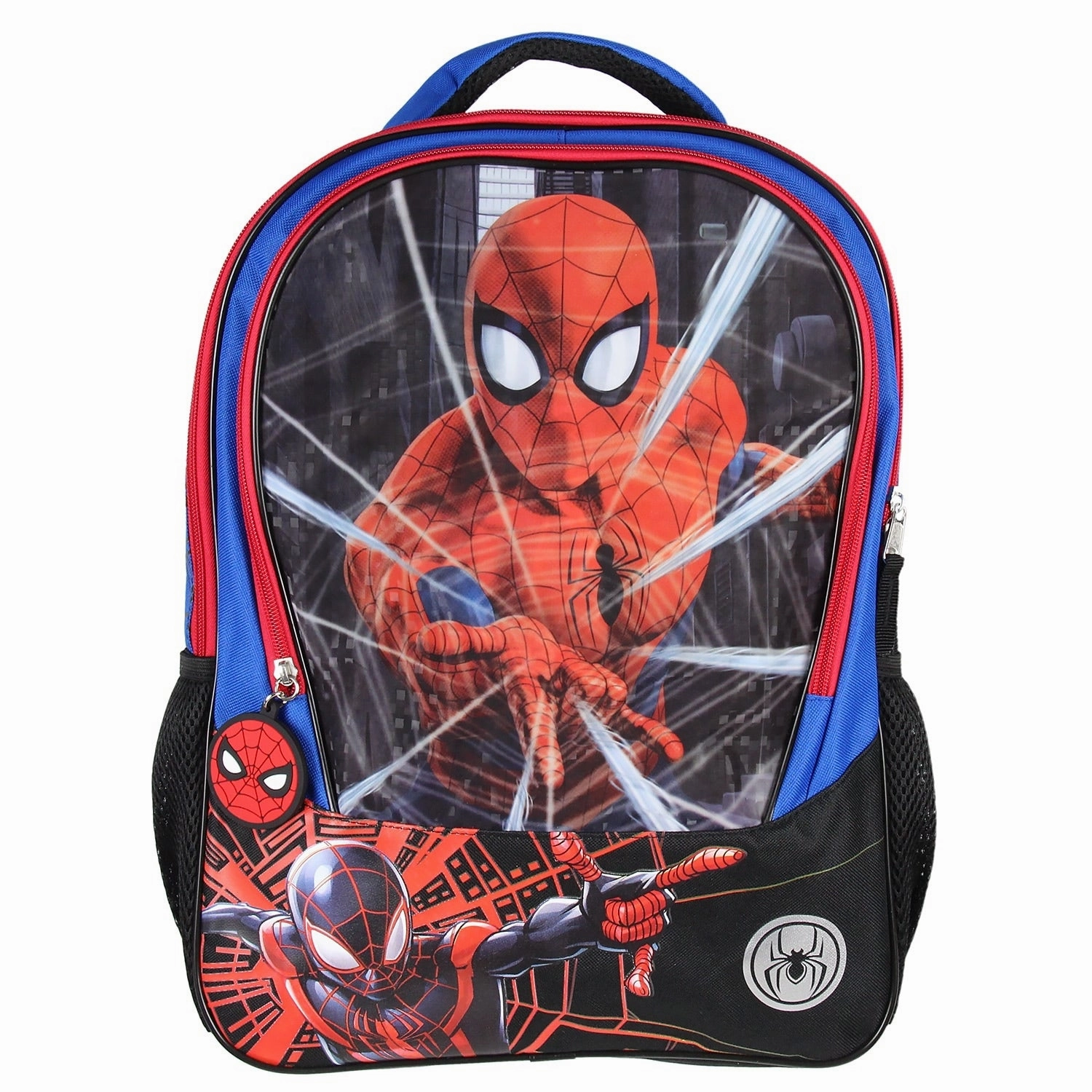 Marvel Spiderman And Miles Morales Light-Up Web Slinger 16" Travel Backpack Book Bag - One Size