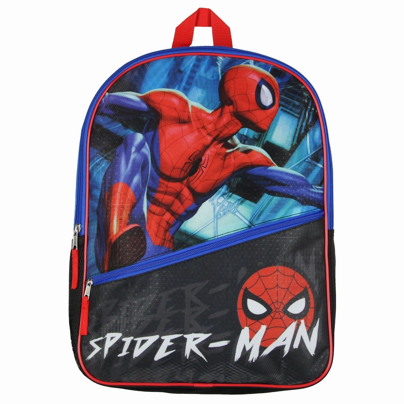 Marvel Spiderman Web Shooting Stance 16" Two Panel School Travel Backpack - One Size Fits Most