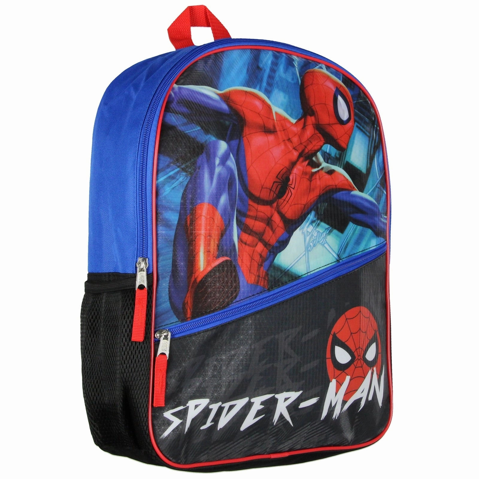 Marvel Spiderman Web Shooting Stance 16" Two Panel School Travel Backpack - One Size Fits Most