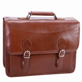 McKlein USA Belvedere 15.4" Leather Double Compartment Laptop Briefcase