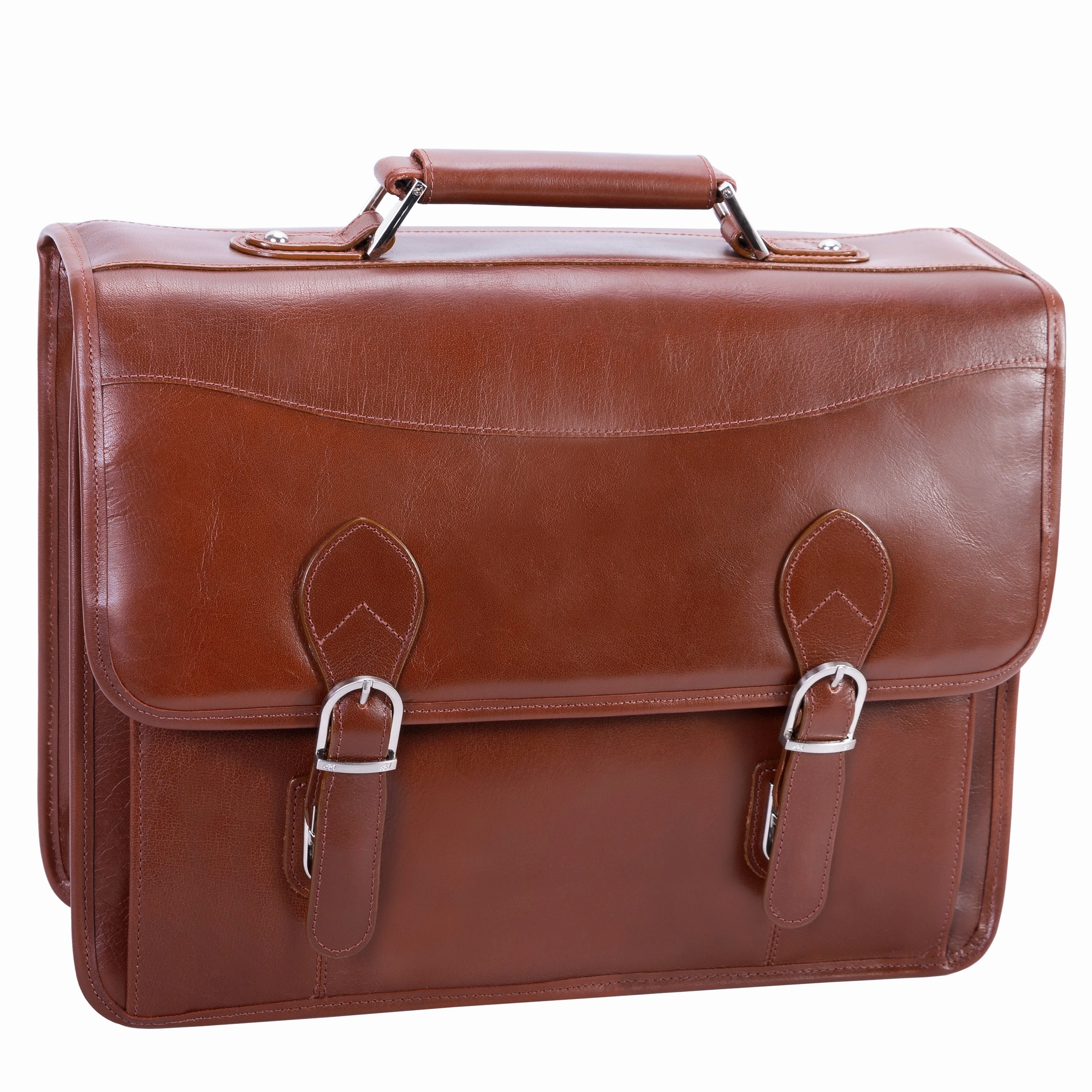 McKlein USA Belvedere 15.4" Leather Double Compartment Laptop Briefcase
