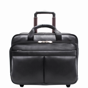 McKlein USA Bowery 15.6" Leather Wheeled Laptop Briefcase