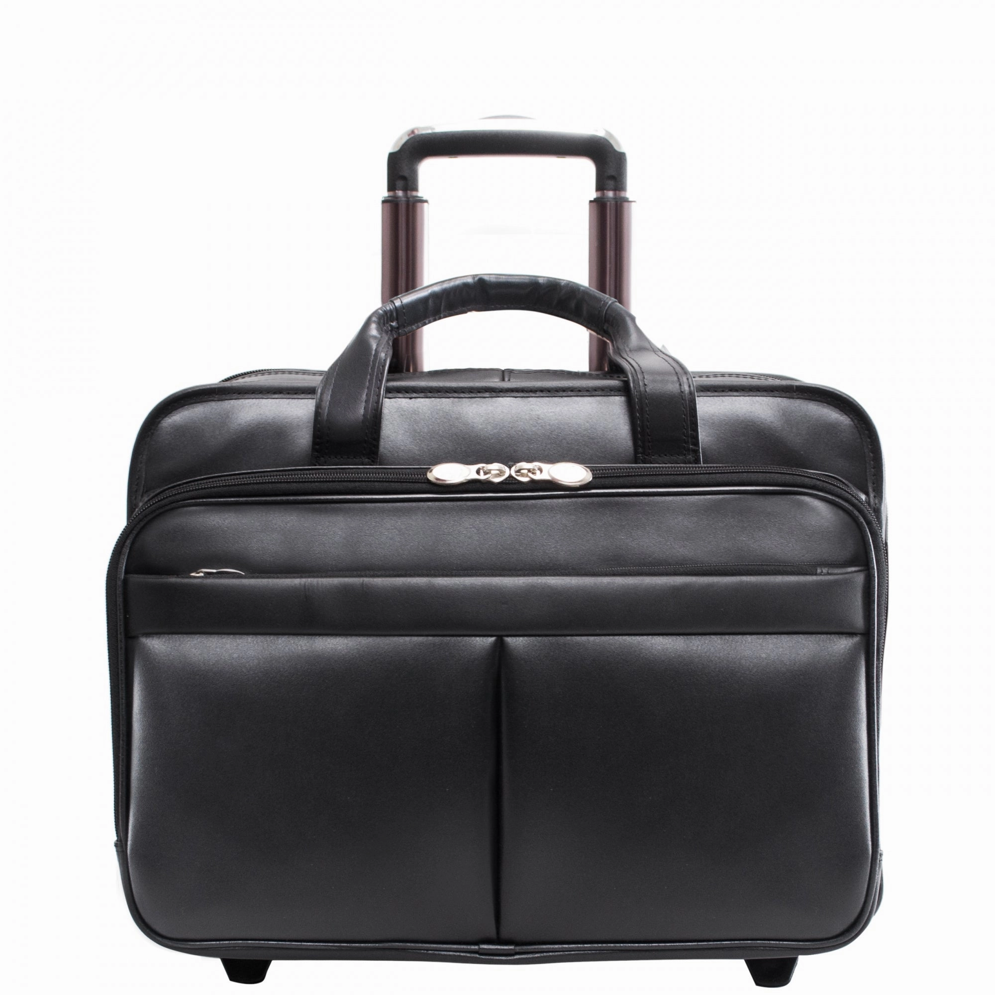 McKlein USA Bowery 15.6" Leather Wheeled Laptop Briefcase