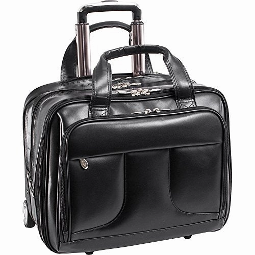 McKlein USA Chelsea 15.6" Leather Wheeled Overnight Laptop Briefcase
