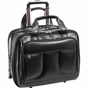 McKlein USA Chelsea 15.6" Leather Wheeled Overnight Laptop Briefcase