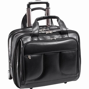 McKlein USA Chelsea 15.6" Leather Wheeled Overnight Laptop Briefcase