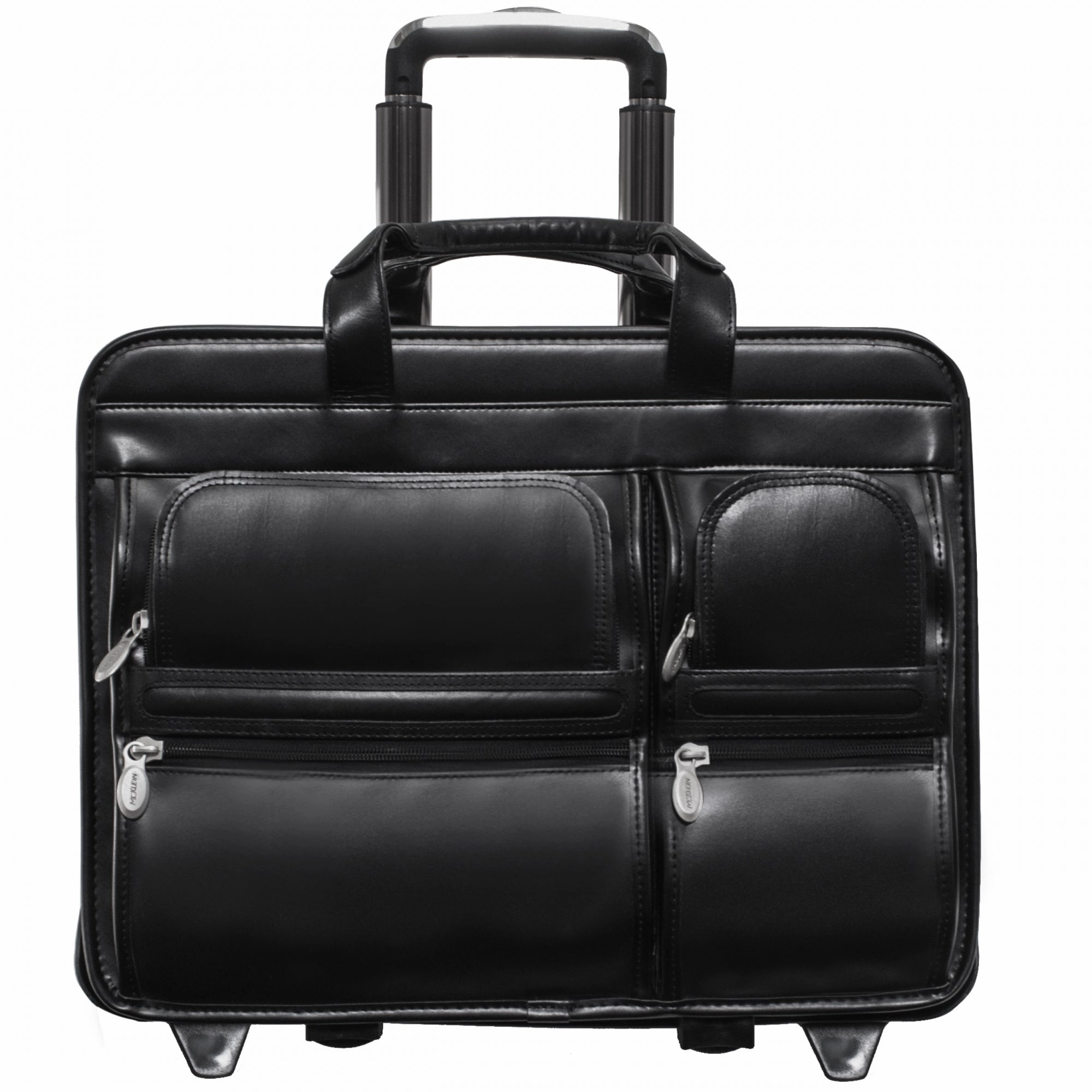 McKlein USA Clinton 17" Leather Wheeled Laptop Briefcase