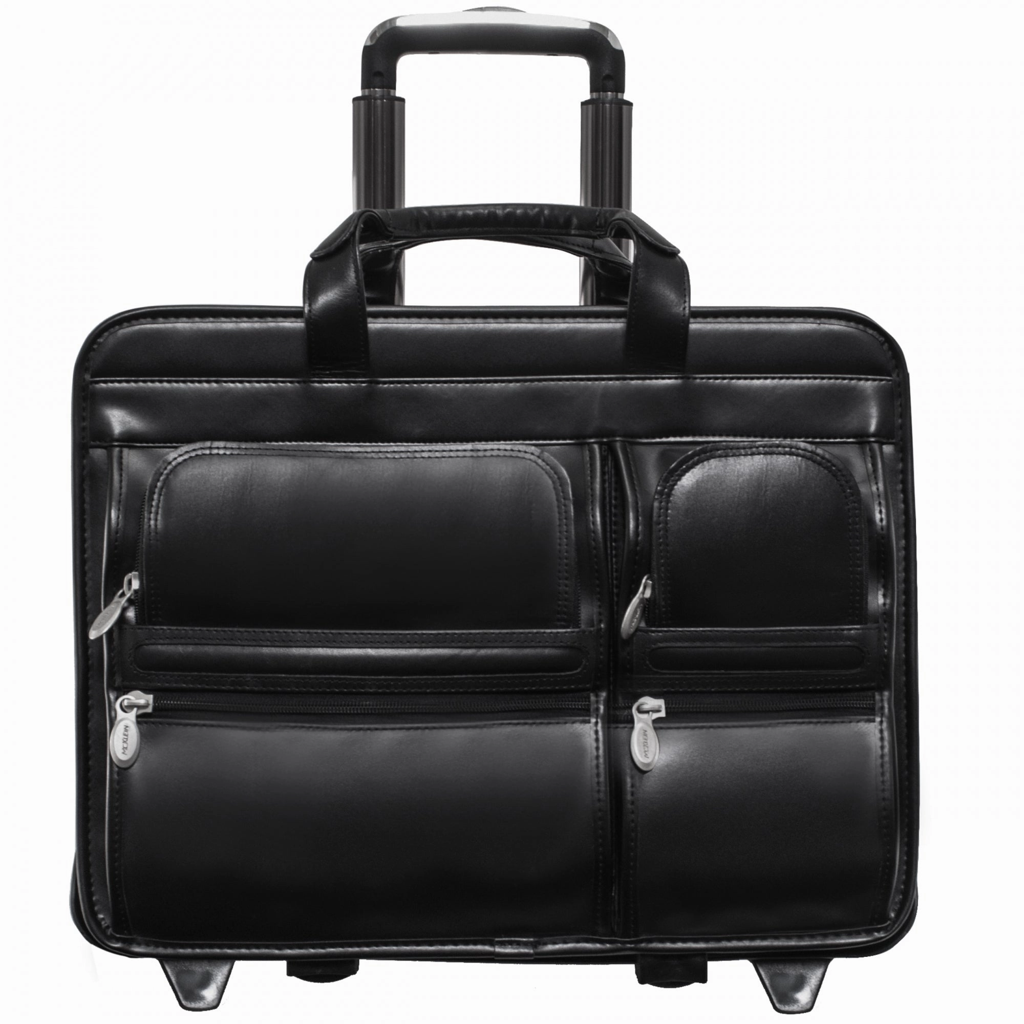 McKlein USA Clinton 17" Leather Wheeled Laptop Briefcase