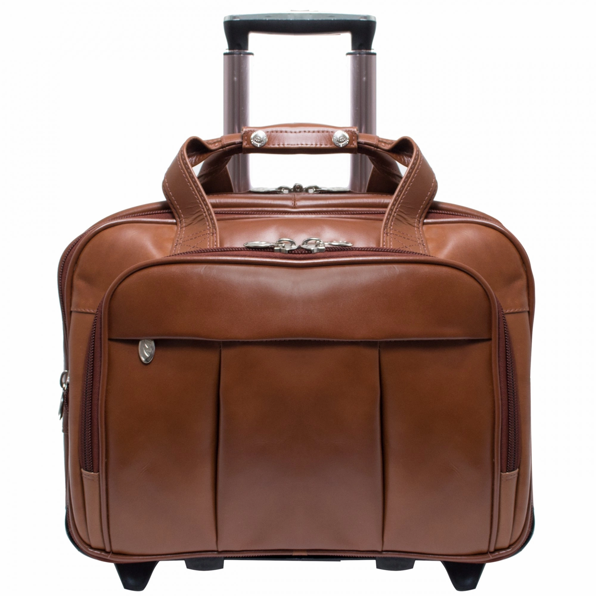 McKlein USA Damen 17" Leather Wheeled Laptop Briefcase
