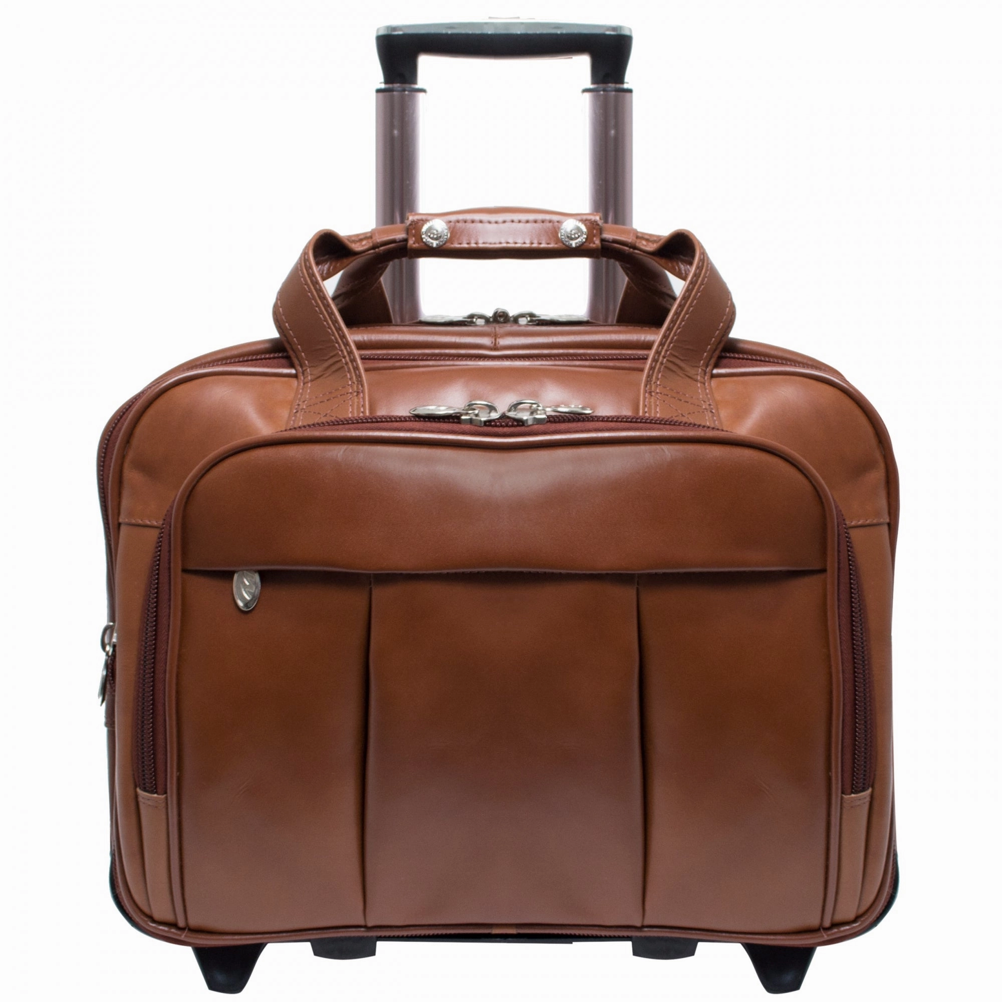 McKlein USA Damen 17" Leather Wheeled Laptop Briefcase