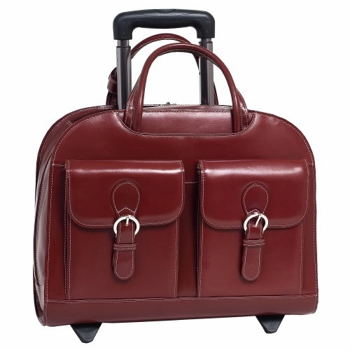 McKlein USA Davis Leather 15.4" Wheeled Ladies' Laptop Case