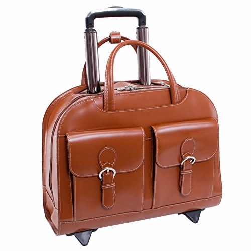 McKlein USA Davis Leather 15.4" Wheeled Ladies' Laptop Case