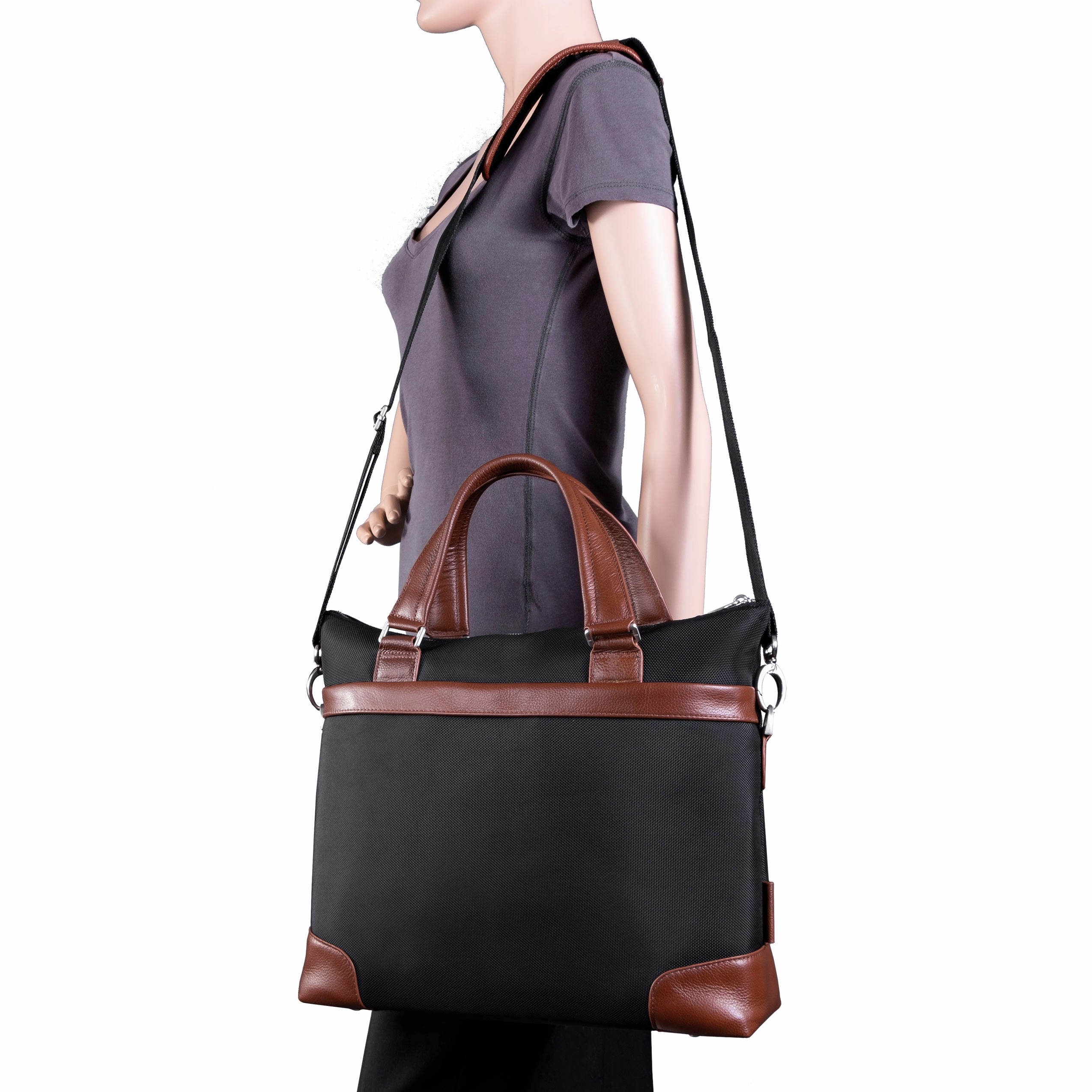 McKlein USA Eastward 15" Nylon Two-Tone Laptop & Tablet Briefcase