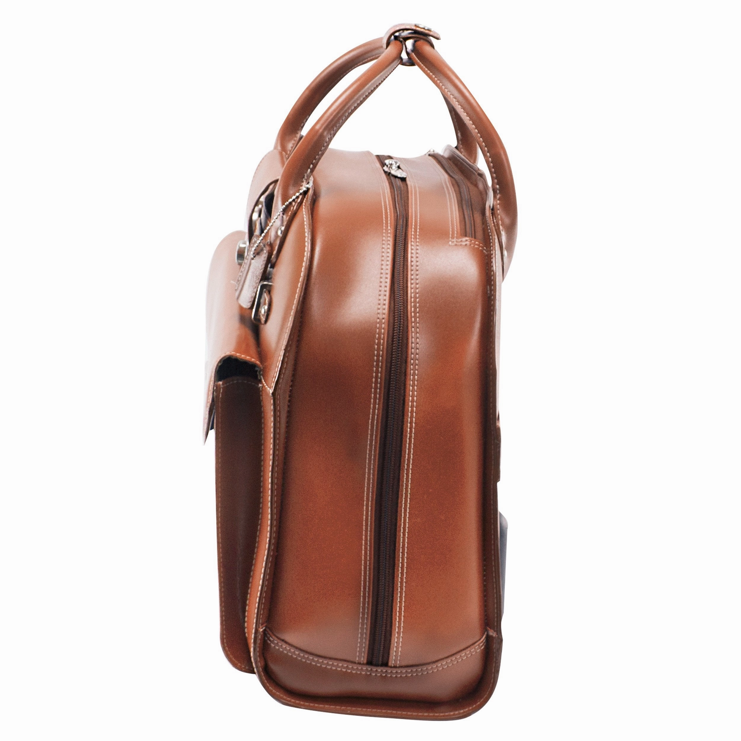 McKlein USA Edgebrook 15.4" Leather Wheeled Ladies' Laptop Briefcase