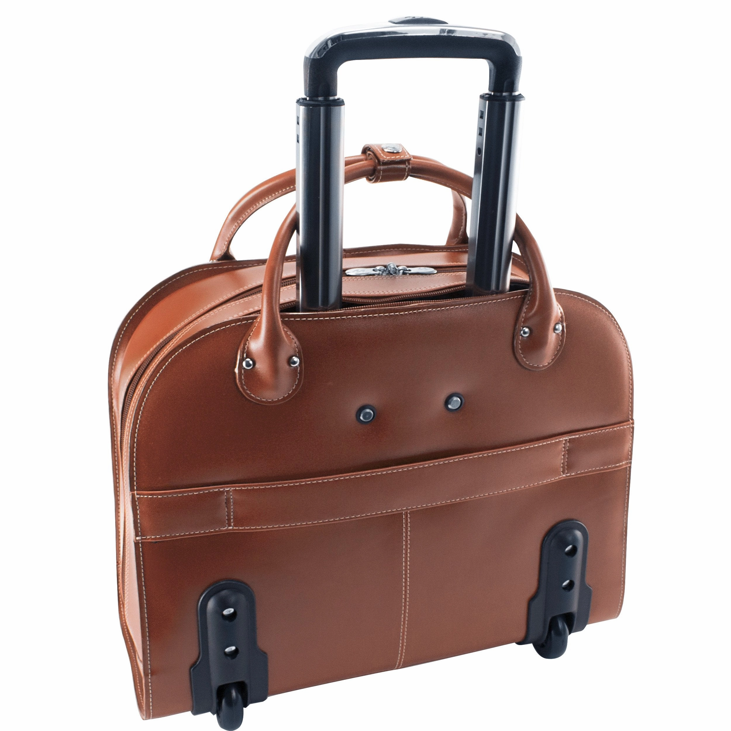 McKlein USA Edgebrook 15.4" Leather Wheeled Ladies' Laptop Briefcase
