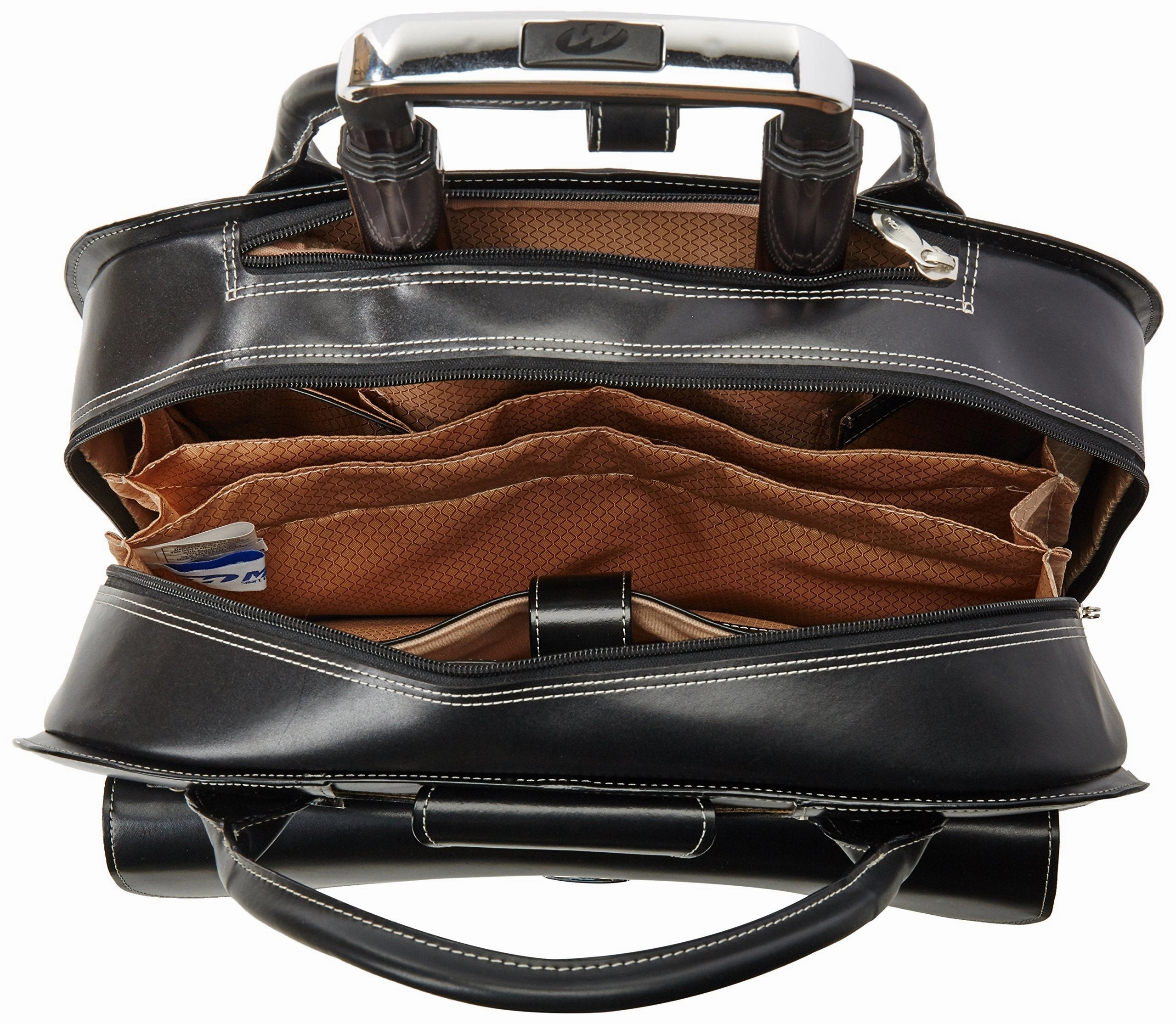 McKlein USA Edgebrook 15.4" Leather Wheeled Ladies' Laptop Briefcase