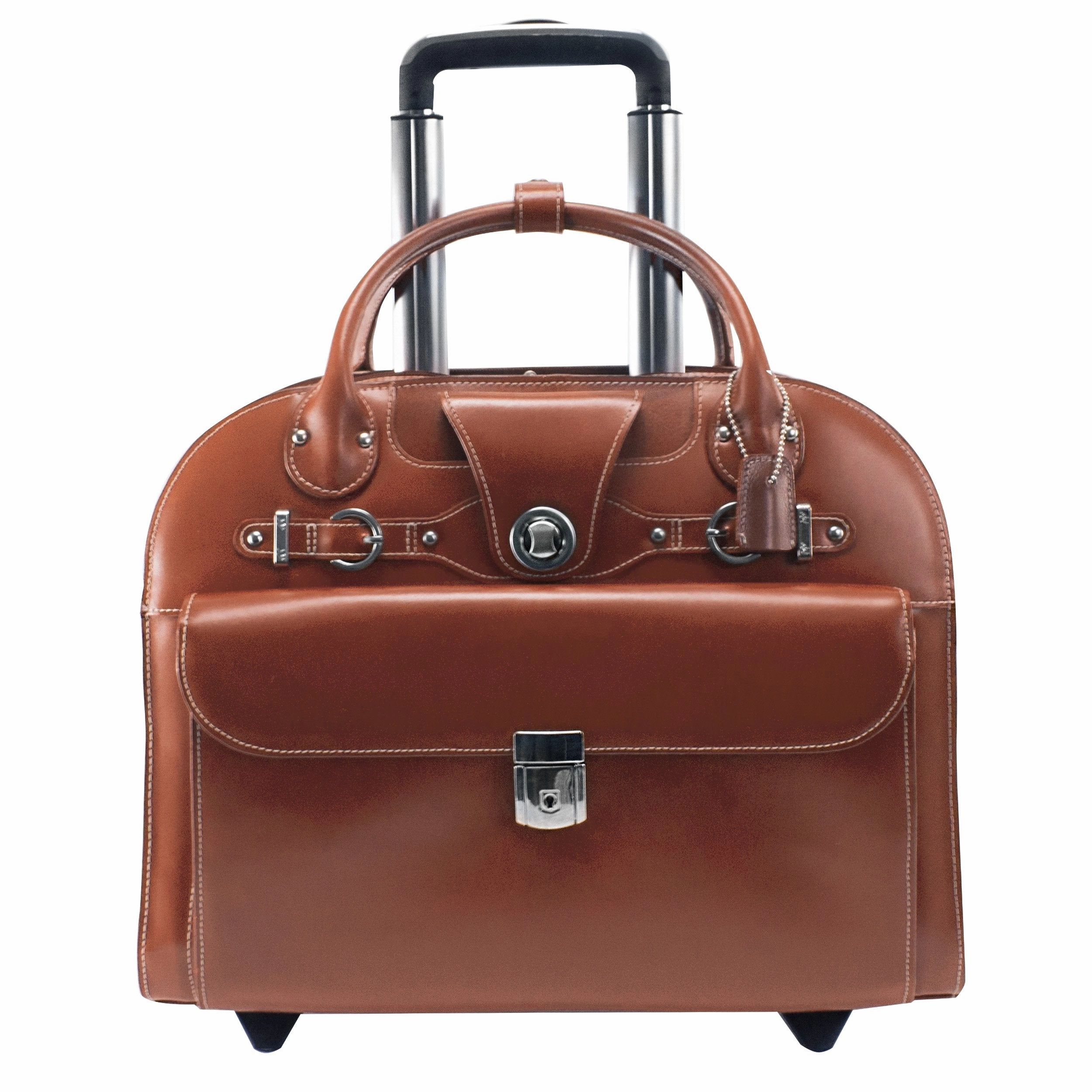 McKlein USA Edgebrook 15.4" Leather Wheeled Ladies' Laptop Briefcase