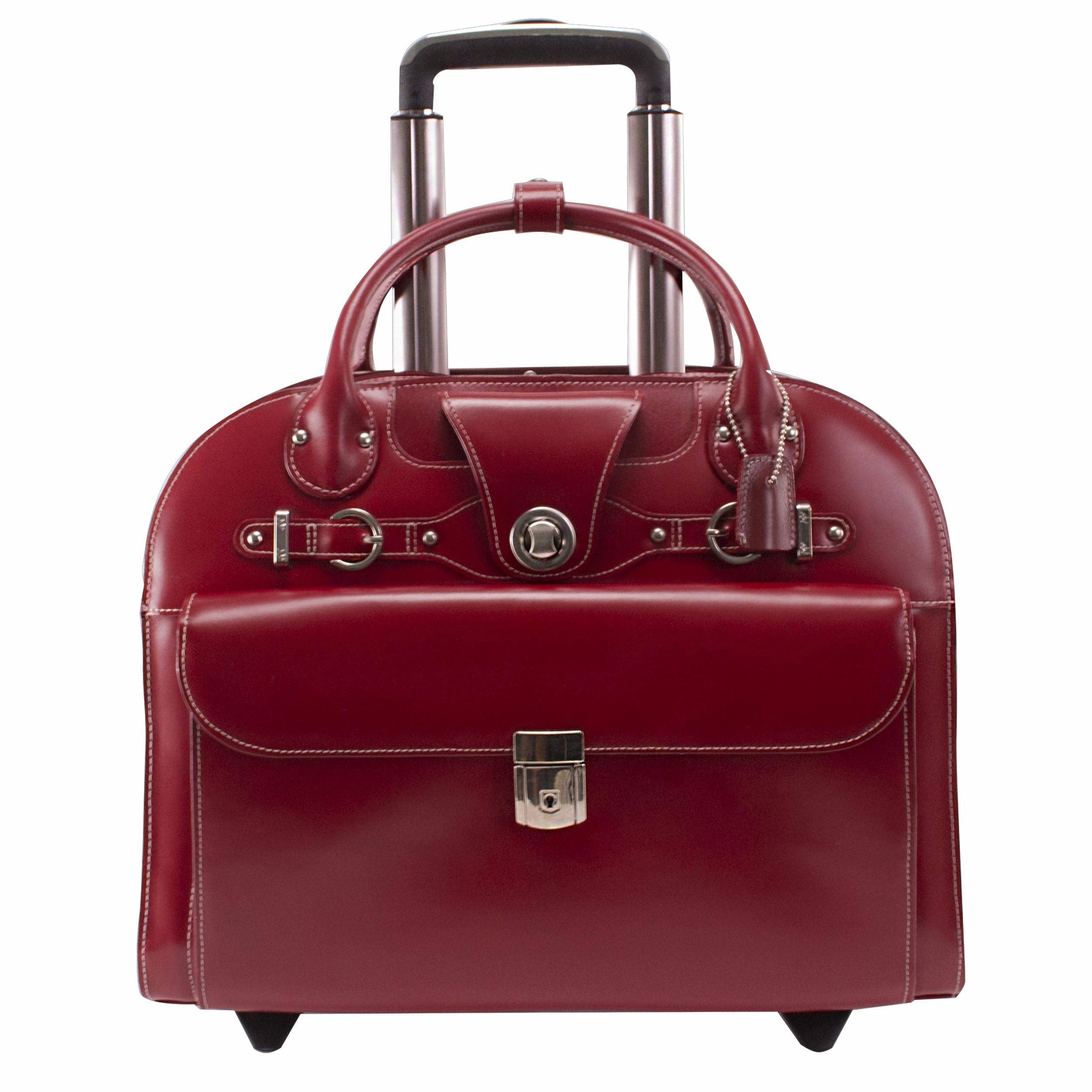 McKlein USA Edgebrook 15.4" Leather Wheeled Ladies' Laptop Briefcase
