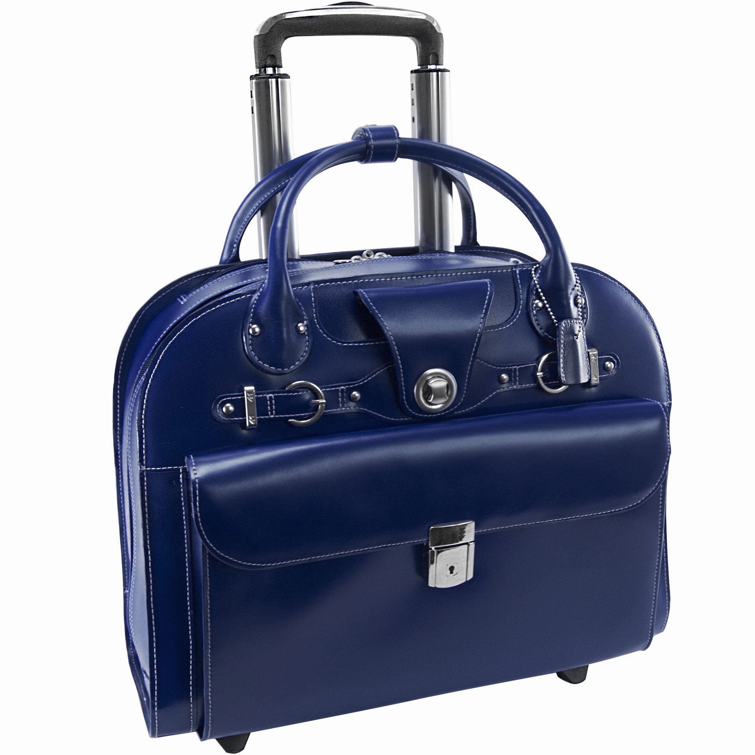 McKlein USA Edgebrook 15.4" Leather Wheeled Ladies' Laptop Briefcase