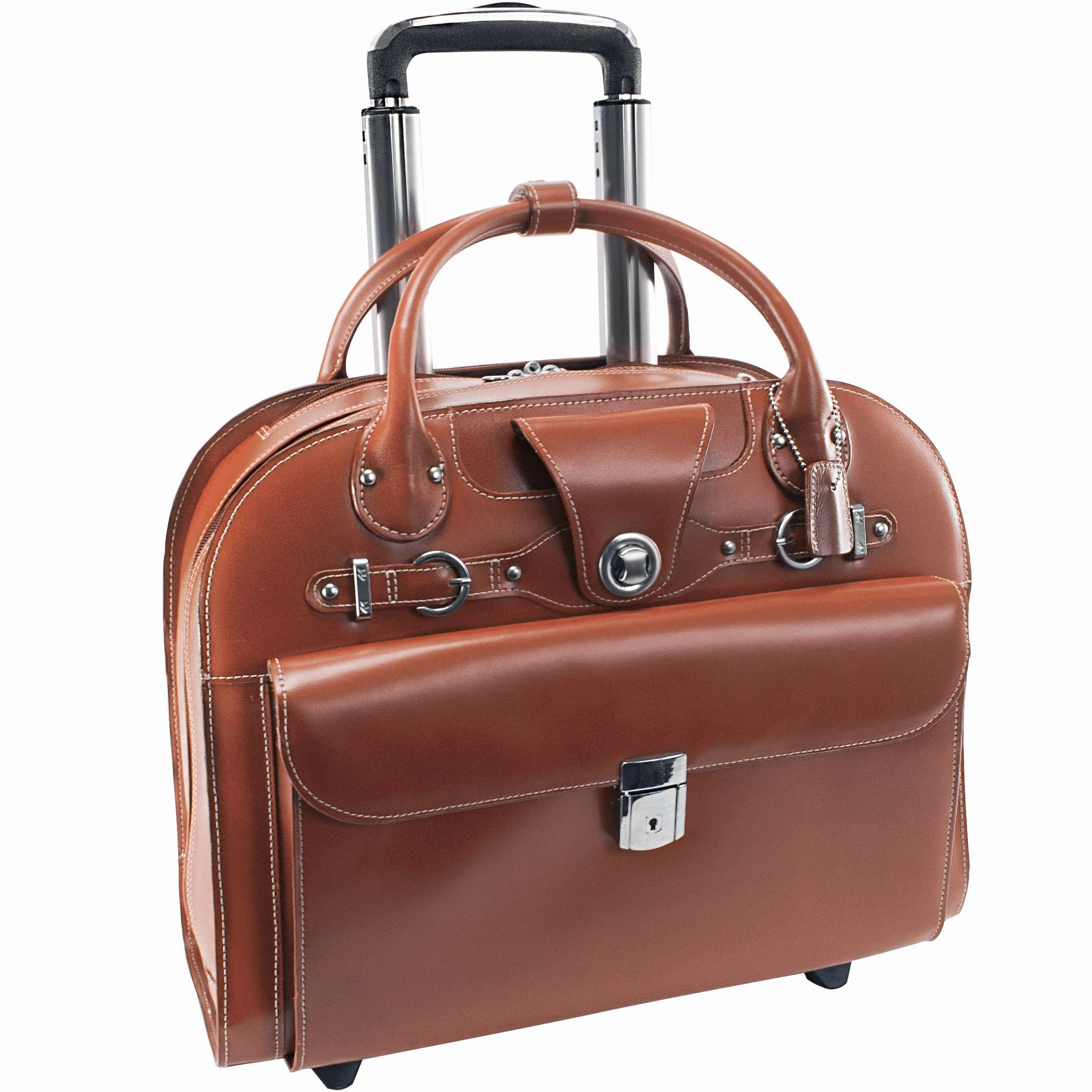 McKlein USA Edgebrook 15.4" Leather Wheeled Ladies' Laptop Briefcase