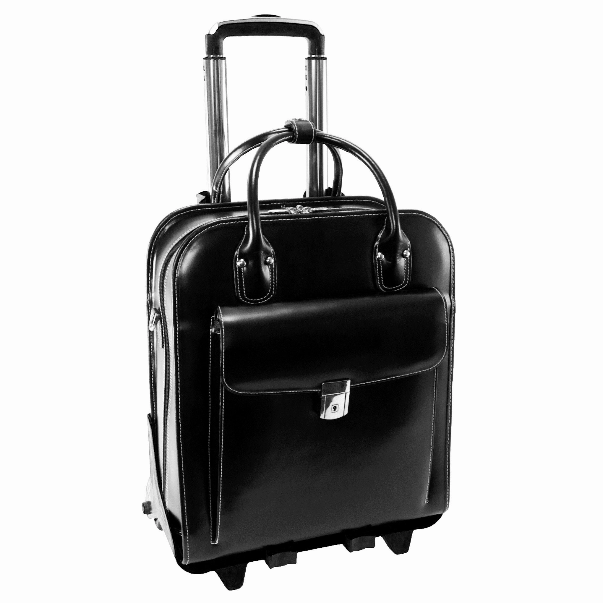 McKlein USA Edgebrook 15.4" Leather Wheeled Ladies' Laptop Briefcase