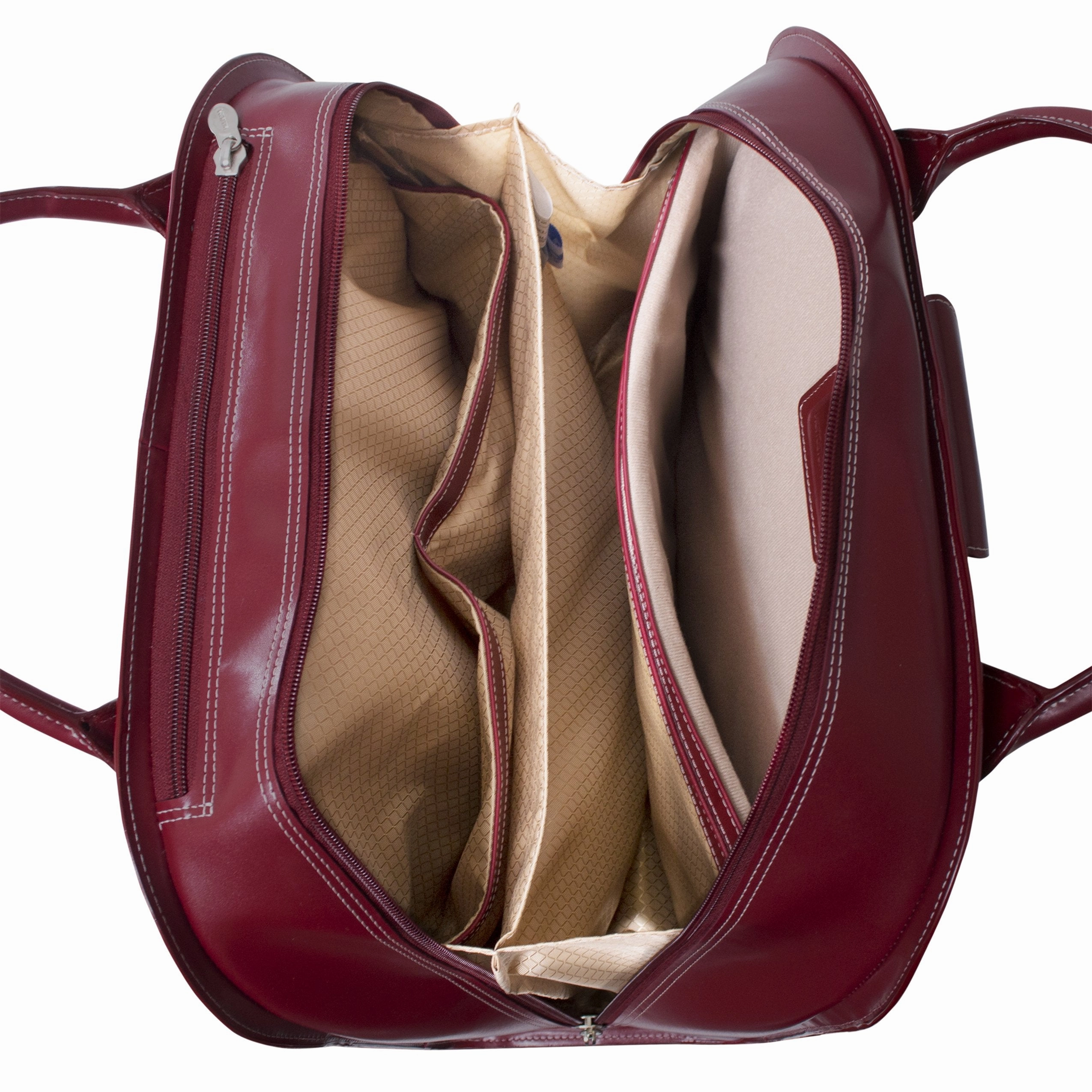 McKlein USA Edgebrook 15.4" Leather Wheeled Ladies' Laptop Briefcase