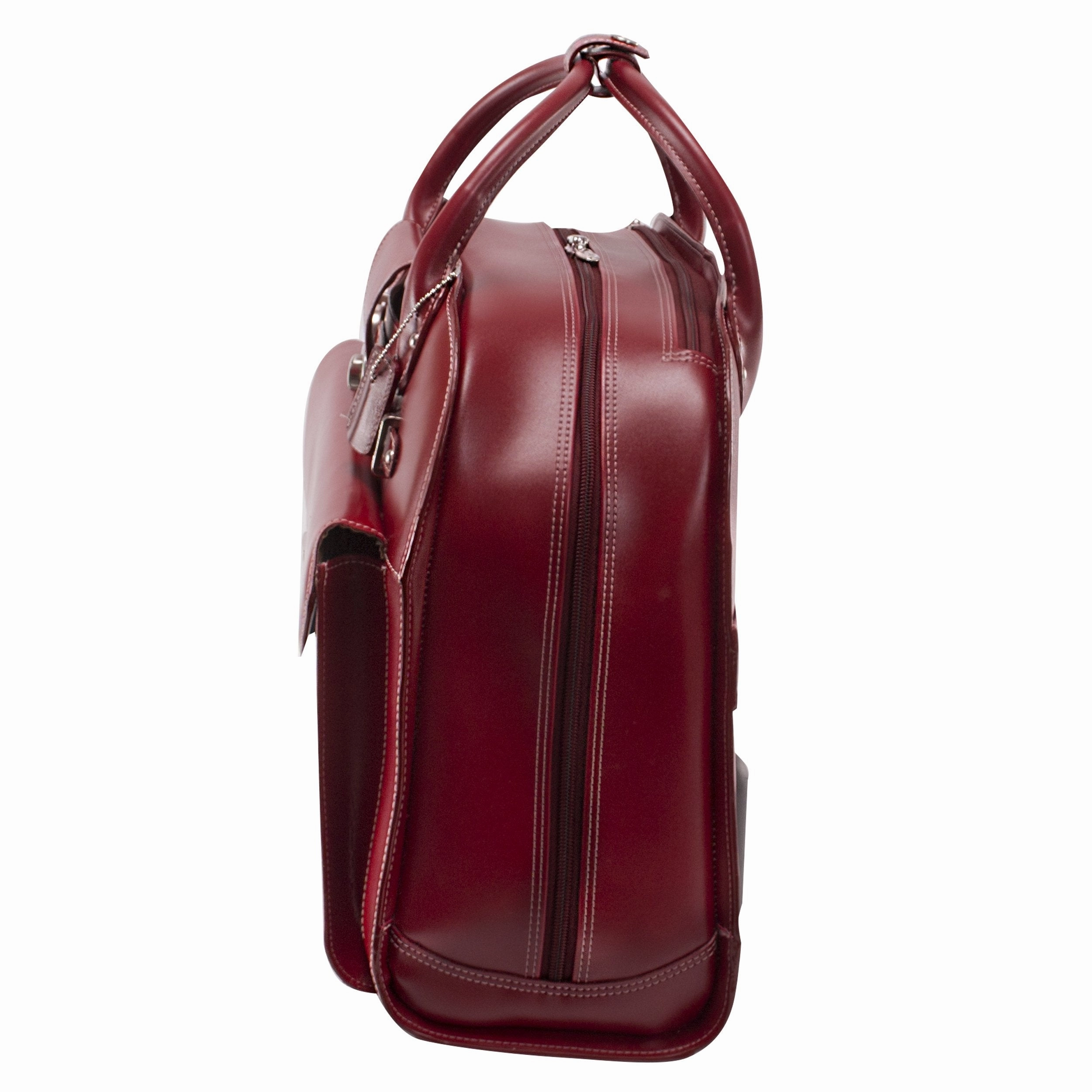McKlein USA Edgebrook 15.4" Leather Wheeled Ladies' Laptop Briefcase