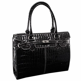 McKlein USA Francesca 14.1" Faux Patent Croco Leather Ladies' Laptop Briefcase