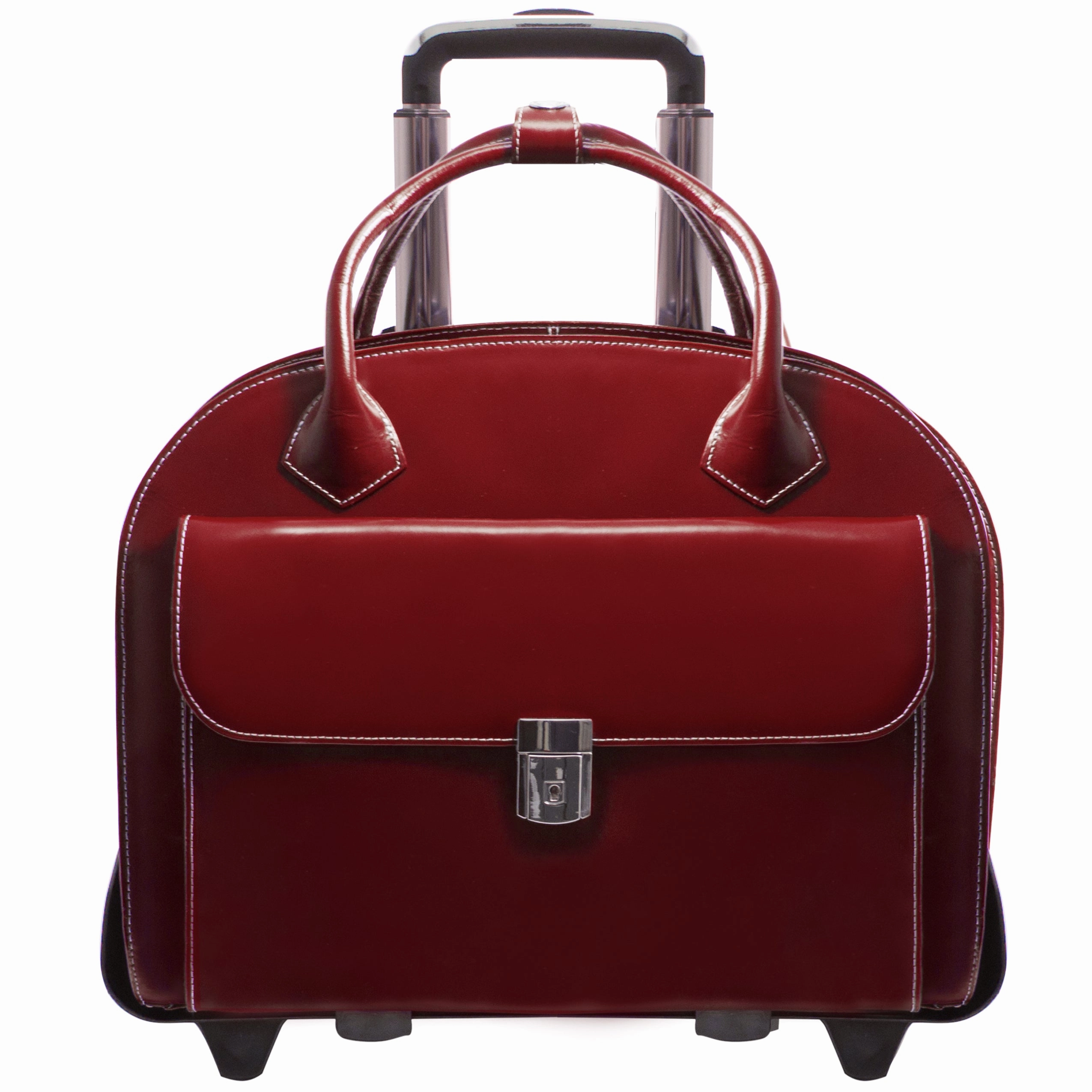 McKlein USA Glen Ellyn 15.4" Leather Wheeled Ladies' Laptop Briefcase